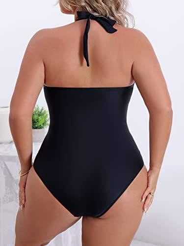 V Neck One Piece Tummy Control Swimsuits