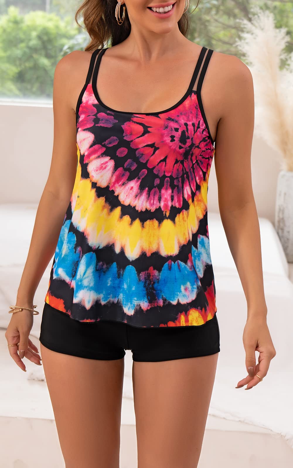 Tummy Control Long Torso Tankini Swimsuits