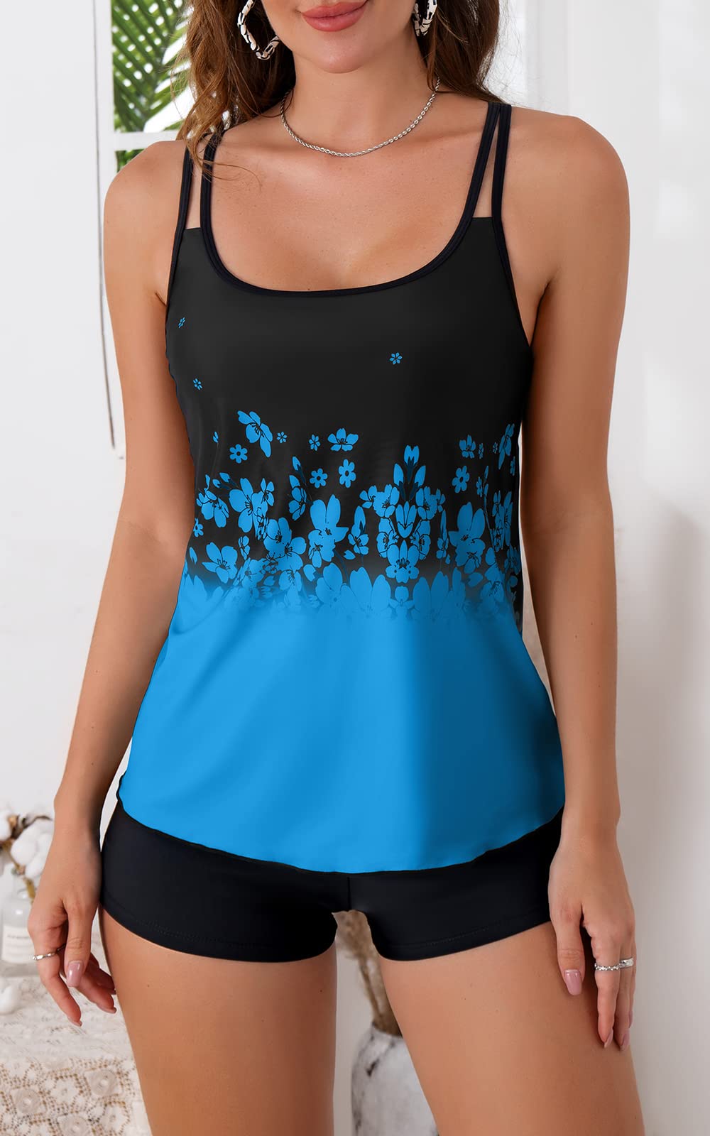 Tummy Control Long Torso Tankini Swimsuits