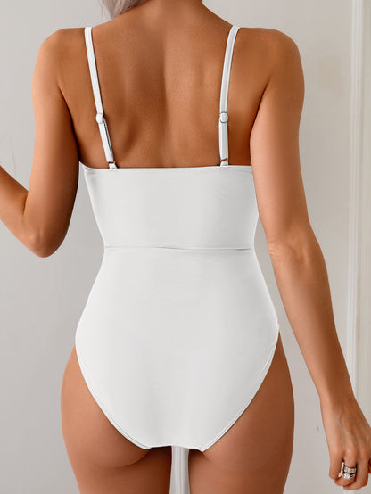 Eomenie One Piece Swimsuit for Women Ring Linked Monokini Sexy Bathing Suit Cutout Swim Suit