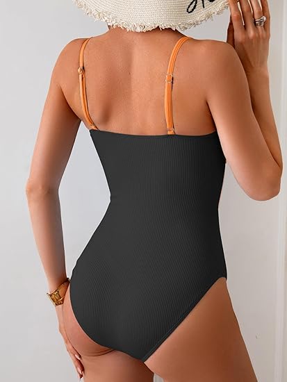 Eomenie One Piece Swimsuit for Women Ring Linked Monokini Sexy Bathing Suit Cutout Swim Suit