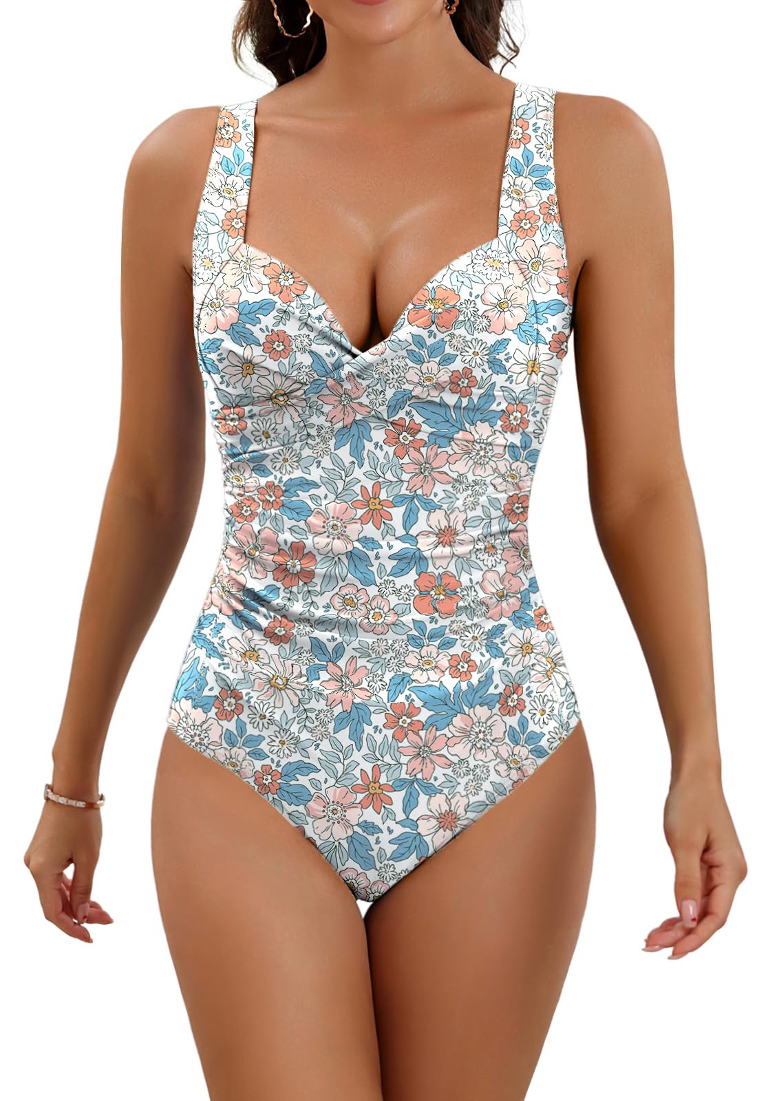 Tummy Control Push Up One Piece Swimsuit