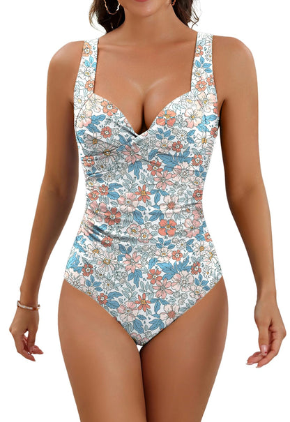 Tummy Control Push Up One Piece Swimsuit