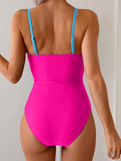 Eomenie One Piece Swimsuit for Women Ring Linked Monokini Sexy Bathing Suit Cutout Swim Suit